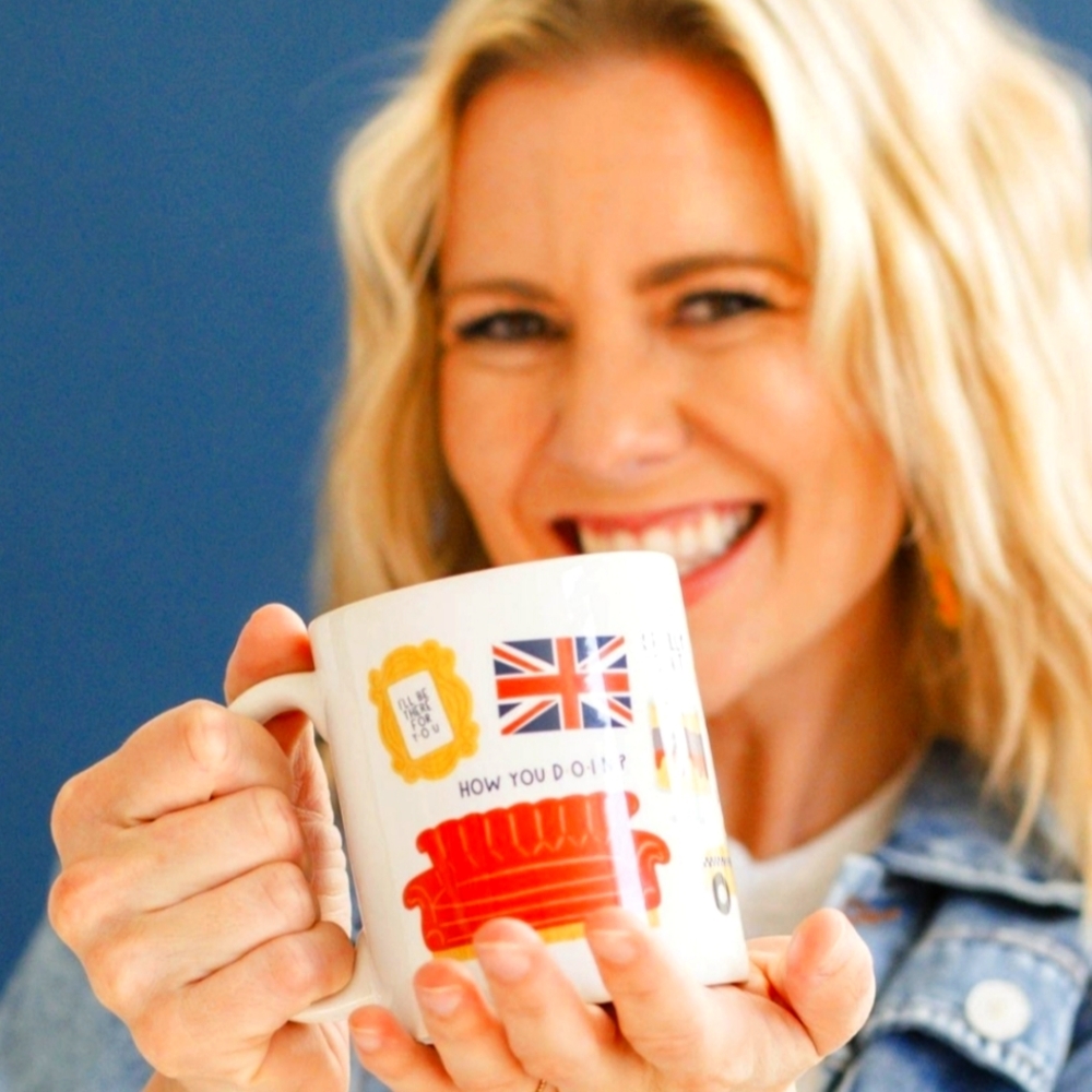 11oz Large Ceramic  Friends Illustrations Mug Multipurpose, GIFT Valentine's